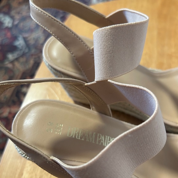 DREAM PAIRS Womens Open Toe Espadrilles Dressy Platform Wedge Sandals - Size 8.5 - Picture 4 of 4